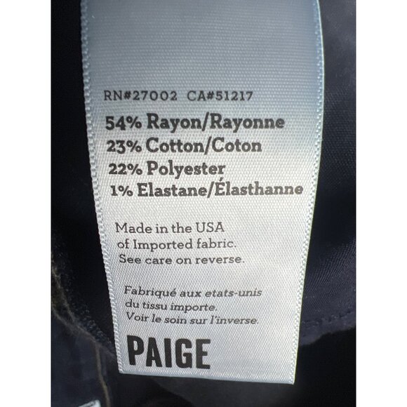 Paige Woman's Dark Blue High Rise Jeans Size 27 - Picture 8 of 9
